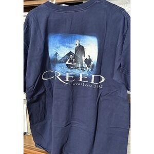 CREED 2002- 2003 Weathered World Tour T-Shirt, Navy Blue, Size XL, CLE Show, NEW